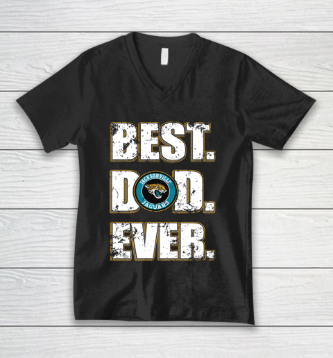 NFL Jacksonville Jaguars Football Best Dad Ever Family Shirt V-Neck T-Shirt