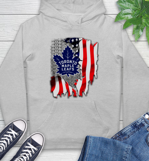 Toronto Maple Leafs NHL Hockey American Flag Hoodie 6
