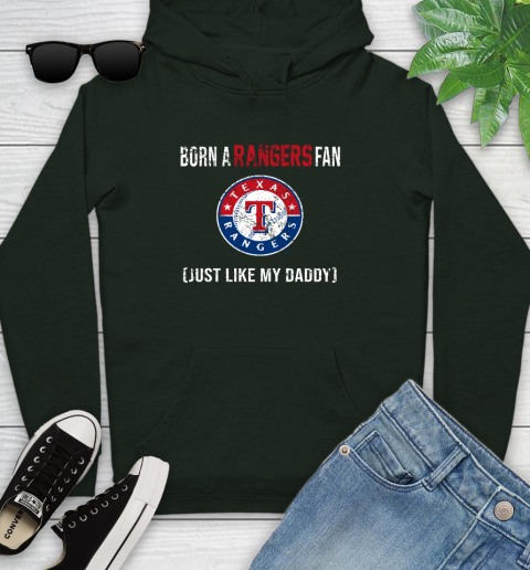 MLB Baseball Texas Rangers Loyal Fan Just Like My Daddy Shirt Youth Hoodie 12