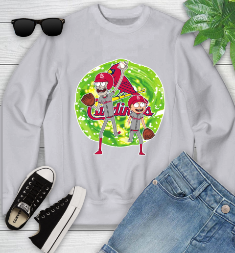 MLB St.Louis Cardinals Rick And Morty Baseball Sports Youth Sweatshirt 4