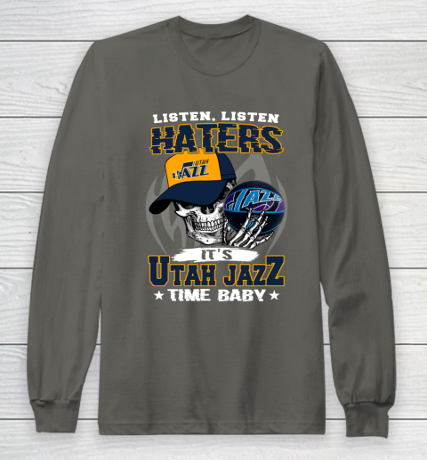Listen Haters It is JAZZ Time Baby NBA Long Sleeve T-Shirt 5