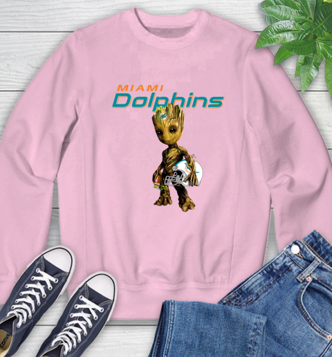 Miami Dolphins NFL Football Groot Marvel Guardians Of The Galaxy Sweatshirt 9