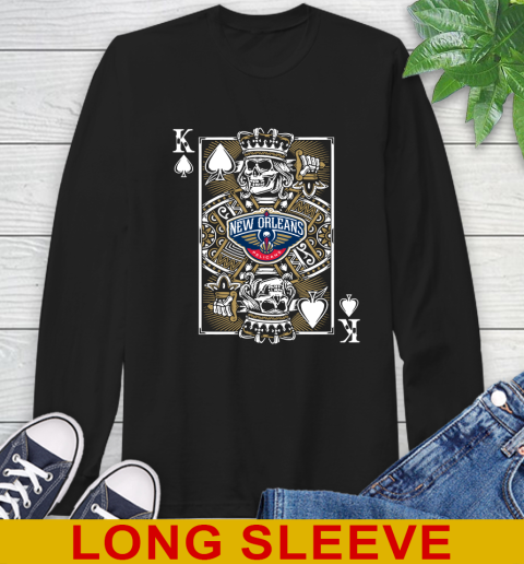 New Orleans Pelicans NBA Basketball The King Of Spades Death Cards Shirt Long Sleeve T-Shirt