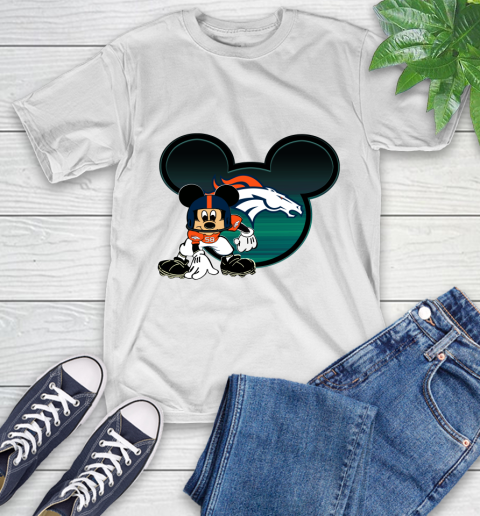 NFL Denver Broncos Mickey Mouse Disney Football T Shirt T-Shirt