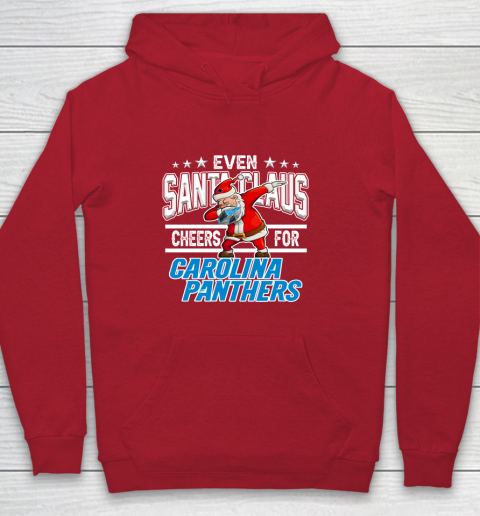 Carolina Panthers Even Santa Claus Cheers For Christmas NFL Youth Hoodie 7