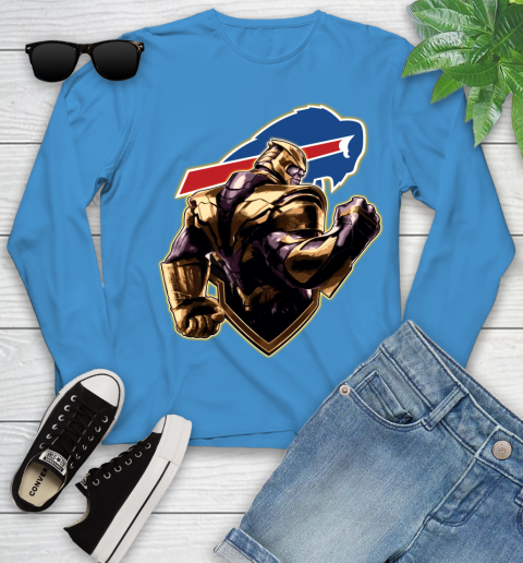 NFL Thanos Avengers Endgame Football Sports Buffalo Bills Youth Long Sleeve 7