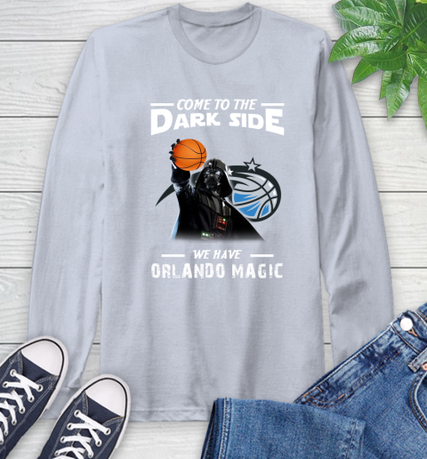 NBA Come To The Dark Side We Have Orlando Magic Star Wars Darth Vader Basketball Long Sleeve T-Shirt 6