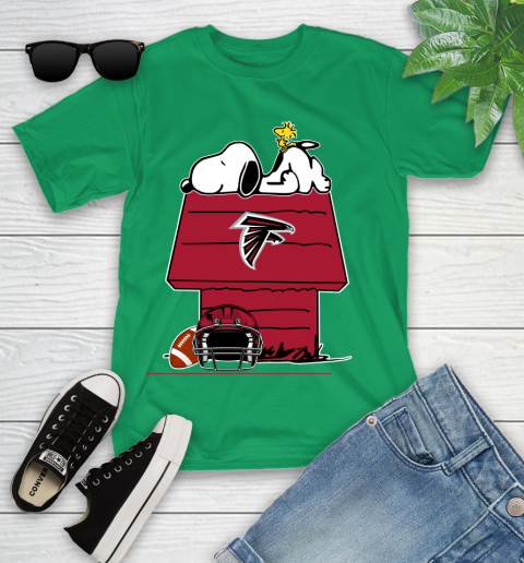 Atlanta Falcons NFL Football Snoopy Woodstock The Peanuts Movie Youth T-Shirt 6