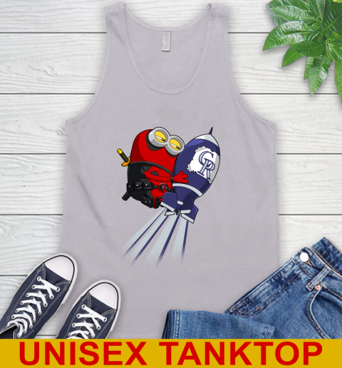 MLB Baseball Colorado Rockies Deadpool Minion Marvel Shirt Tank Top 3