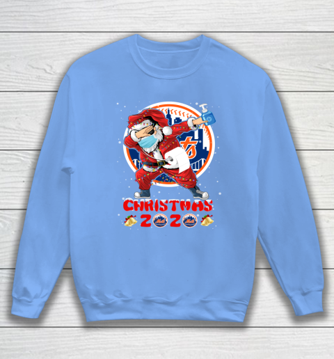 New York Mets Funny Santa Claus Dabbing Christmas 2020 MLB Sweatshirt 8
