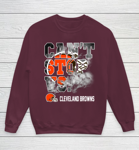 NFL Cleveland Browns Can't Stop Vs Youth Sweatshirt 4