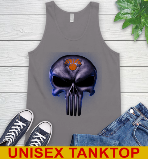 New York Knicks NBA Basketball Punisher Skull Sports Tank Top 6