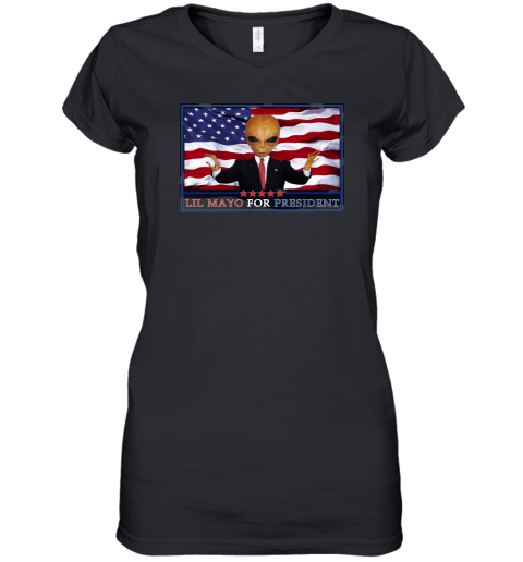 Lil Mayo For President Women's V-Neck T-Shirt