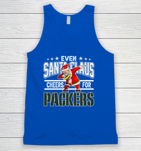 Green Bay Packers Even Santa Claus Cheers For Christmas NFL Tank Top 4