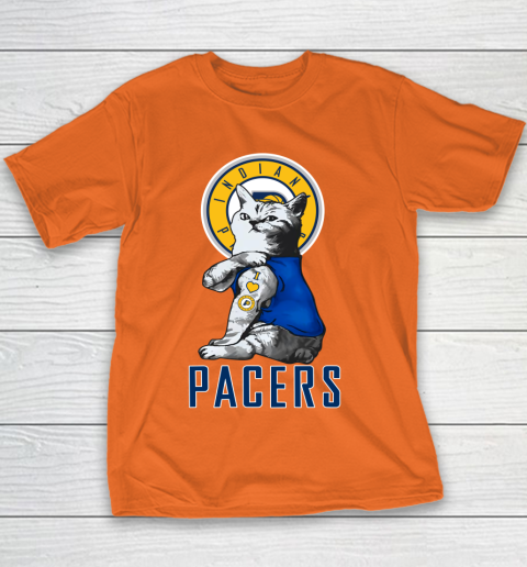 NBA Basketball My Cat Loves Indiana Pacers Youth T-Shirt 4