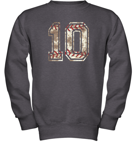 orv7 baseball jersey number 10 vintage distressed youth sweatshirt 47 front dark heather