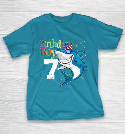 Kids 7th Birthday Boy Shark Shirts 7 Jaw Some Four Tees Boys 7 Years Old T-Shirt 7