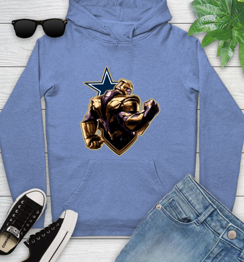 NFL Thanos Avengers Endgame Football Sports Dallas Cowboys Youth Hoodie 12