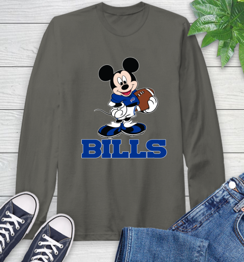 NFL Football Buffalo Bills Cheerful Mickey Mouse Shirt Long Sleeve T-Shirt 9