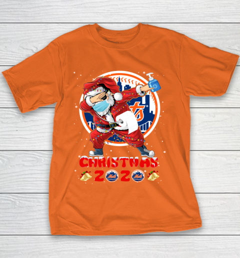 New York Mets Funny Santa Claus Dabbing Christmas 2020 MLB Youth T-Shirt 4