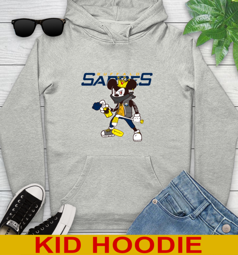 Buffalo Sabres NHL Hockey Mickey Peace Sign Sports Youth Hoodie