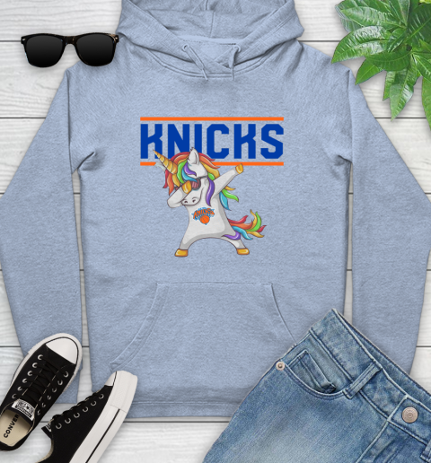 New York Knicks NBA Basketball Funny Unicorn Dabbing Sports Youth Hoodie 10
