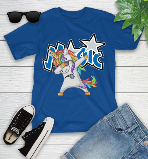 Orlando Magic NBA Basketball Funny Unicorn Dabbing Sports Youth T-Shirt 9