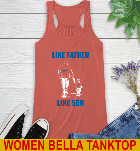 Los Angeles Dodgers MLB Baseball Like Father Like Son Sports Racerback Tank 3