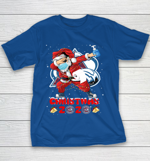 Colorado Avalanche Funny Santa Claus Dabbing Christmas 2020 NHL Youth T-Shirt 6