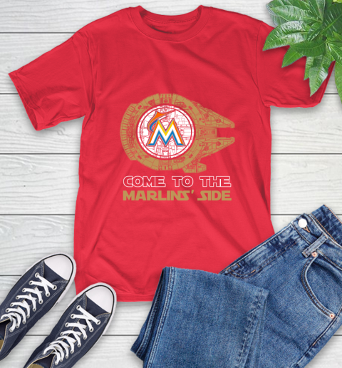 MLB Come To The Miami Marlins Side Star Wars Baseball Sports T-Shirt 11