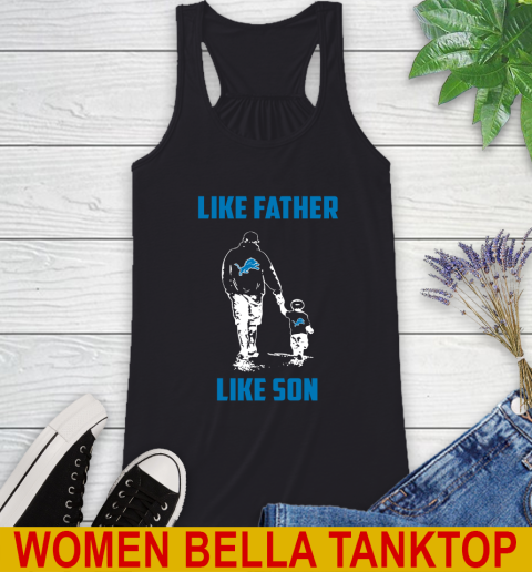 Detroit Lions NFL Football Like Father Like Son Sports Racerback Tank