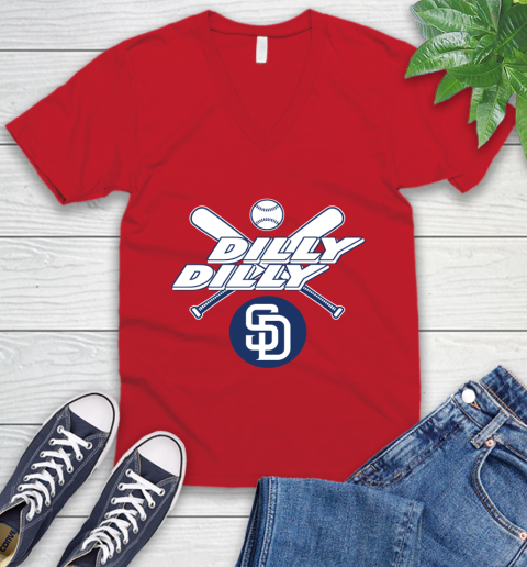 MLB San Diego Padres Dilly Dilly Baseball Sports V-Neck T-Shirt 7