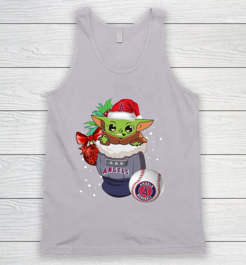 Los Angeles Angels Christmas Baby Yoda Star Wars Funny Happy MLB Tank Top 4