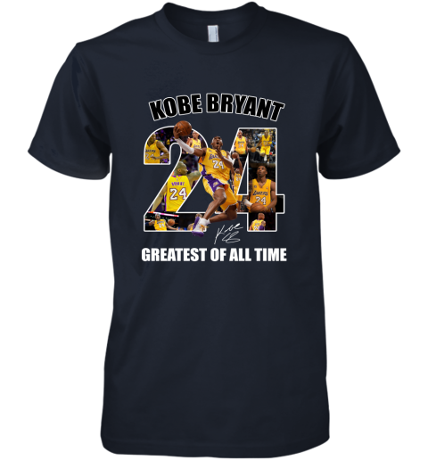 Kobe Bryant Greatest Of All Time Number 24 Signature Premium Men's T-Shirt