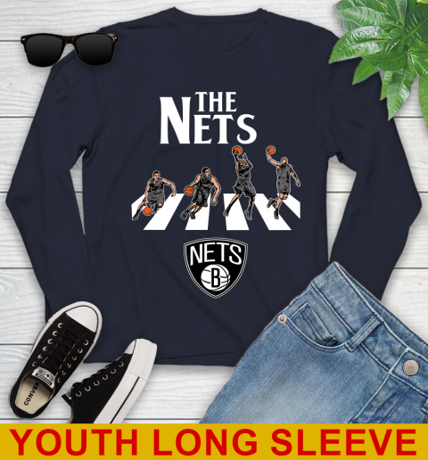 NBA Basketball Brooklyn Nets The Beatles Rock Band Shirt Youth Long Sleeve 2