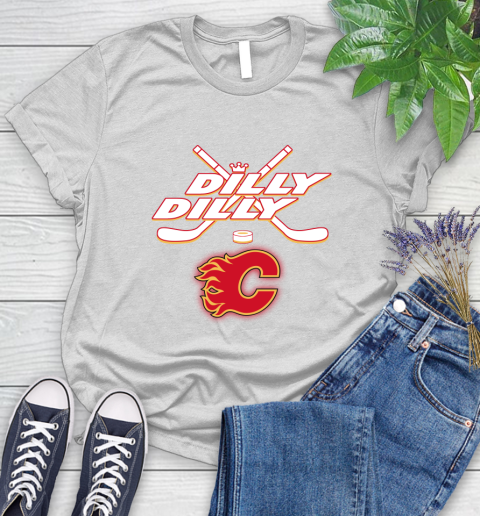 NHL Calgary Flames Dilly Dilly Hockey Sports Women's T-Shirt
