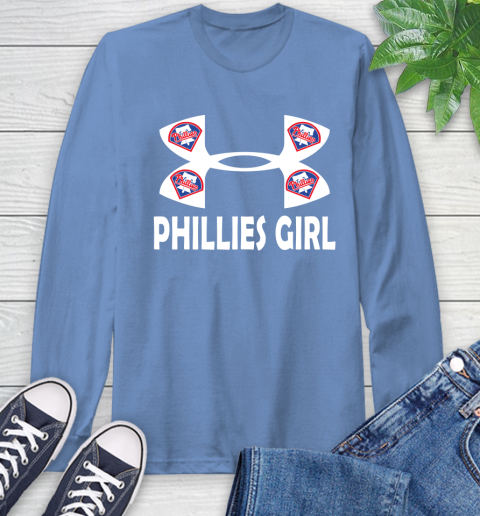 MLB Philadelphia Phillies Under Armour Baseball Sports Long Sleeve T-Shirt 12