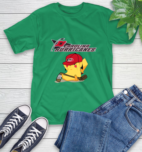 NHL Pikachu Hockey Sports Carolina Hurricanes T-Shirt 7