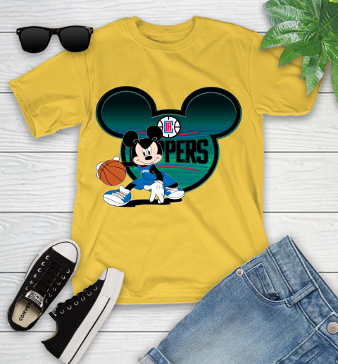 NBA LA Clippers Mickey Mouse Disney Basketball Youth T-Shirt 8