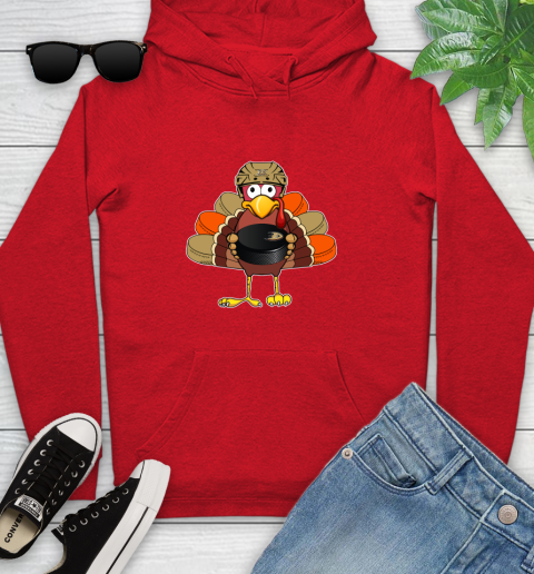 Anaheim Ducks Turkey Thanksgiving Day Youth Hoodie 11
