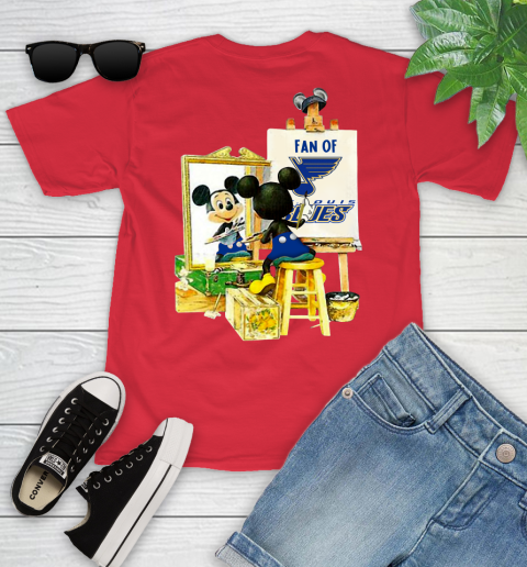 NHL Hockey St.Louis Blues Mickey Drawing Shirt 104