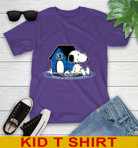 NBA Basketball Dallas Mavericks Snoopy The Peanuts Movie Shirt Youth T-Shirt 4