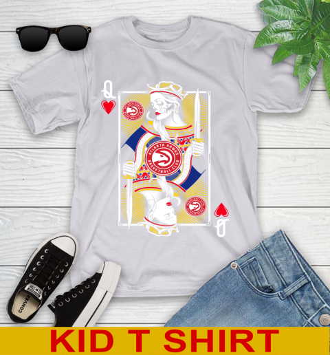NBA Basketball Atlanta Hawks The Queen Of Hearts Card Shirt Youth T-Shirt 4