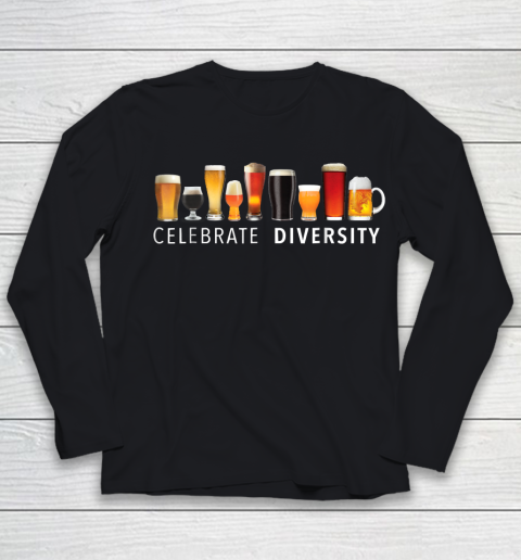 Beer Lover Funny Shirt Celebrate Diversity Craft Beer Drinking Youth Long Sleeve