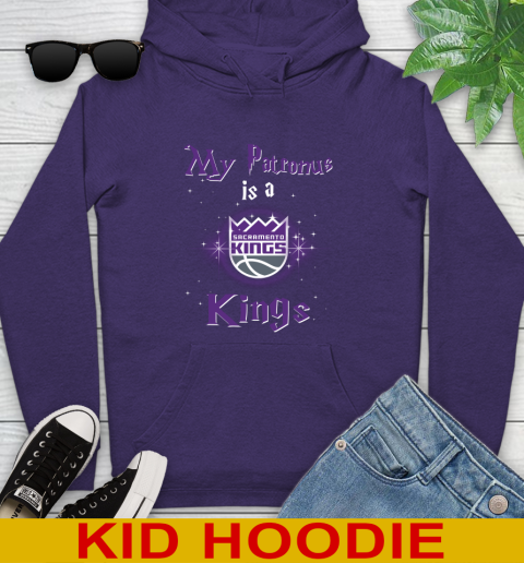 NBA Basketball Harry Potter My Patronus Is A Sacramento Kings Youth Hoodie 5
