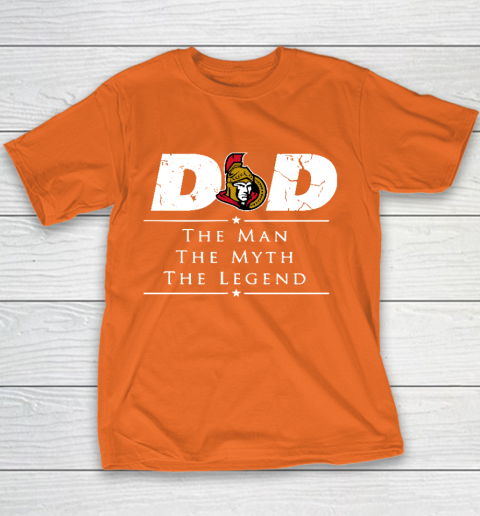 Ottawa Senators NHL Ice Hockey Dad The Man The Myth The Legend Youth T-Shirt 4
