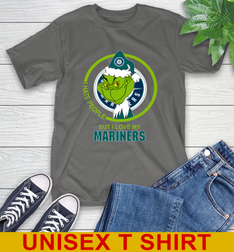 Seattle Mariners MLB Christmas Grinch I Hate People But I Love My Favorite Baseball Team T-Shirt 8