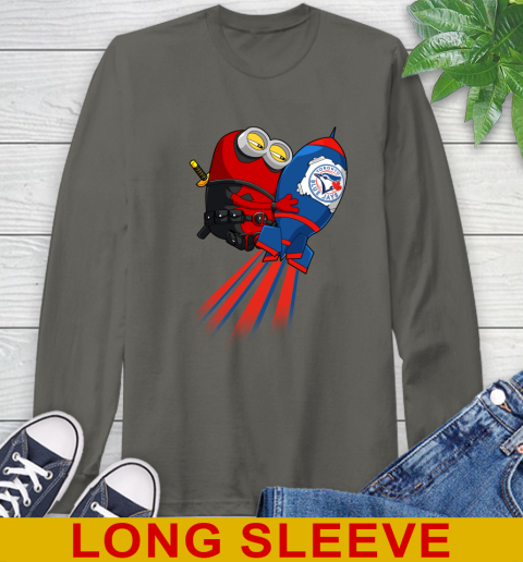 MLB Baseball Toronto Blue Jays Deadpool Minion Marvel Shirt Long Sleeve T-Shirt 10
