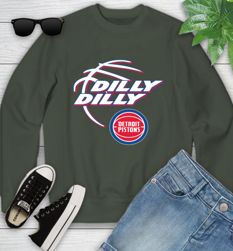 NBA Detroit Pistons Dilly Dilly Basketball Sports Youth Sweatshirt 10