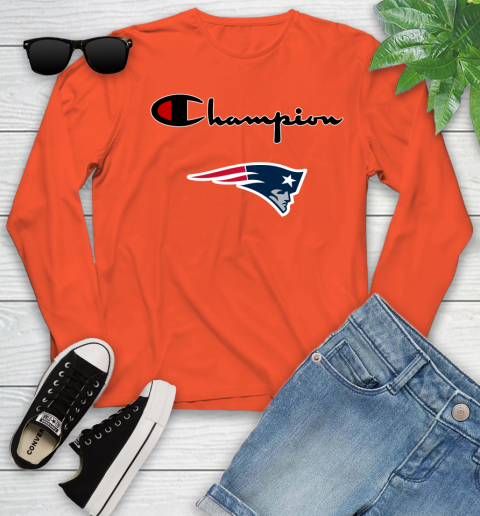 NFL Football New England Patriots Champion Shirt Youth Long Sleeve 2